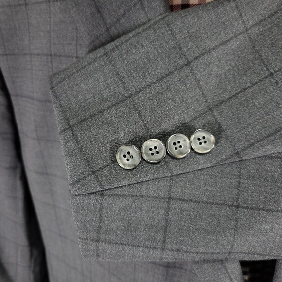 Avant Synergy Coppley Men's Sport Coat Blazer Two Button Charcoal Windowpane 45R - Picture 11 of 16